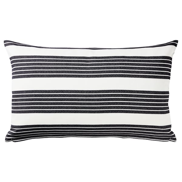 Mettalise Cushion Cover White Dark Gray Ikea