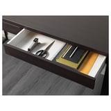 MICKE Desk, black-brown, 55 7/8x19 5/8 "