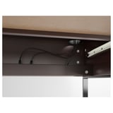 MICKE Desk, black-brown, 55 7/8x19 5/8 "