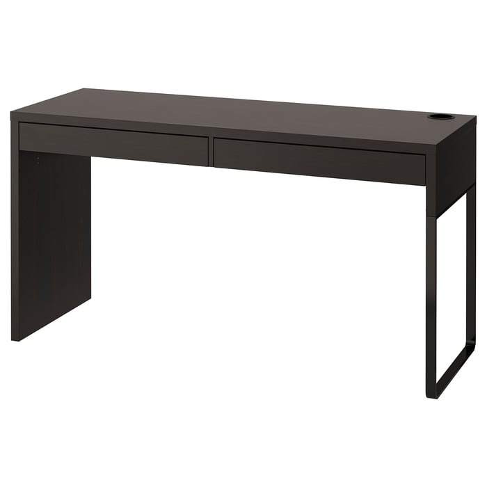 MICKE Desk, blackbrown, 55 7/8x19 5/8" IKEA