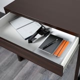 MICKE Desk, black-brown, 28 3/4x19 5/8 "