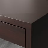 MICKE Desk, black-brown, 55 7/8x19 5/8 "