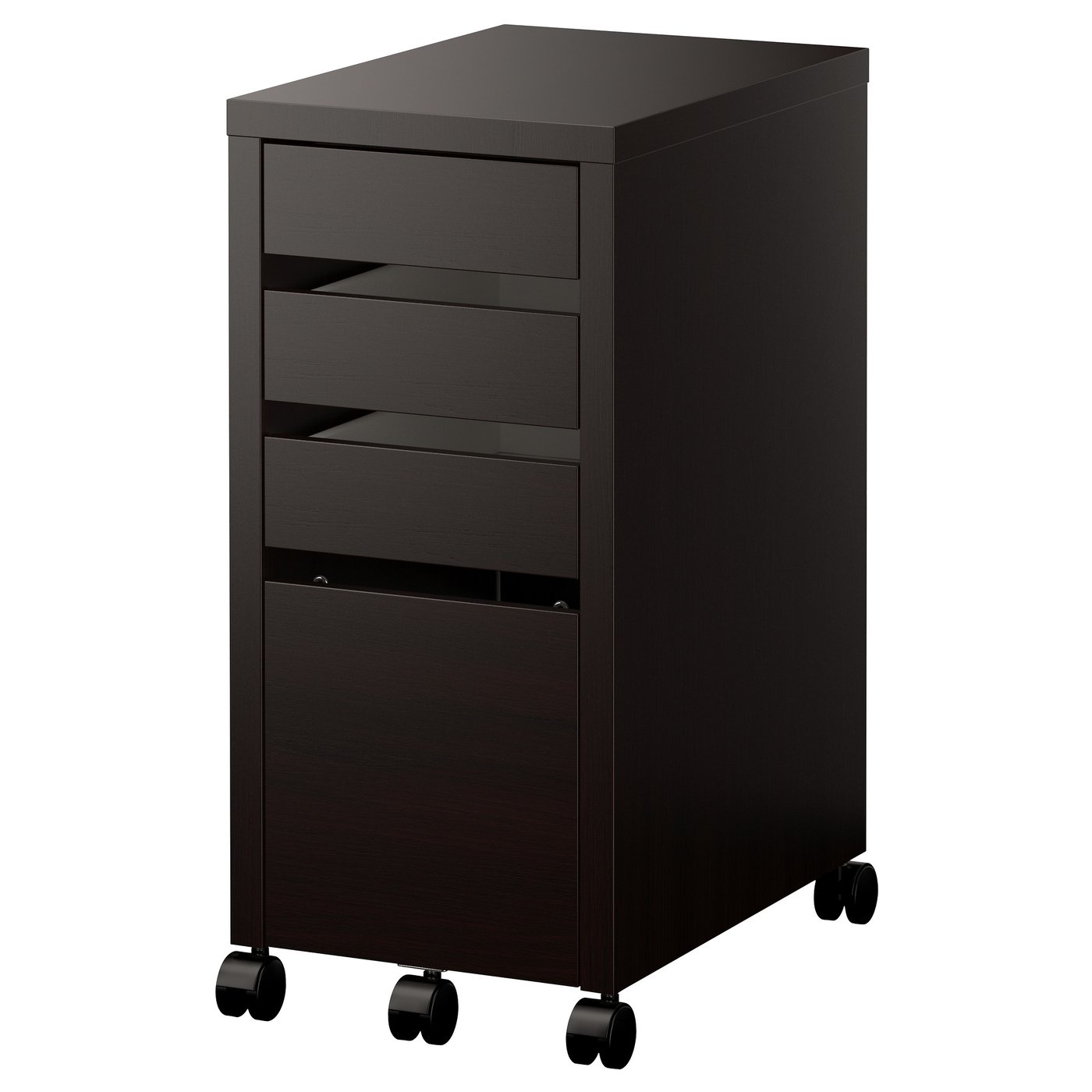 MICKE Drawer unit/drop file storage, blackbrown, 13 3