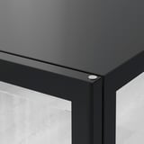 MILSBO Glass-door cabinet, anthracite, 39 3/4x39 3/8 "