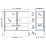 MILSBO Glass-door cabinet, anthracite, 39 3/4x39 3/8 "