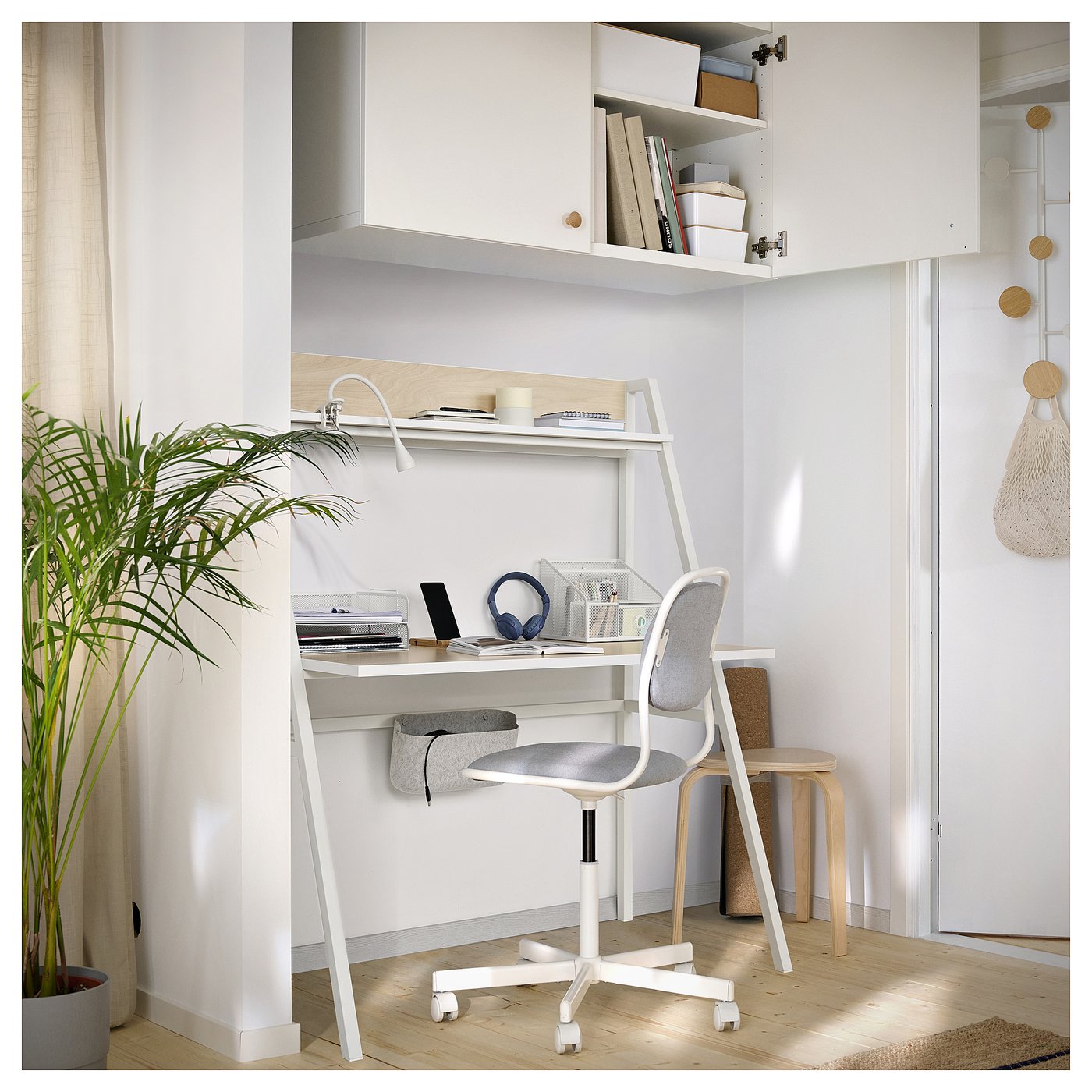 MITTPLAN desk with add-on unit, white, 471/4x243/4