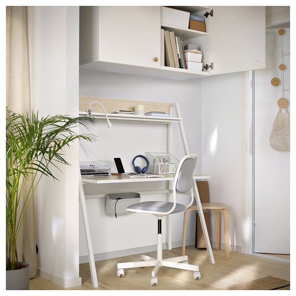 MITTPLAN Desk with add-on unit, white, 47 1/4x24 3/4 "