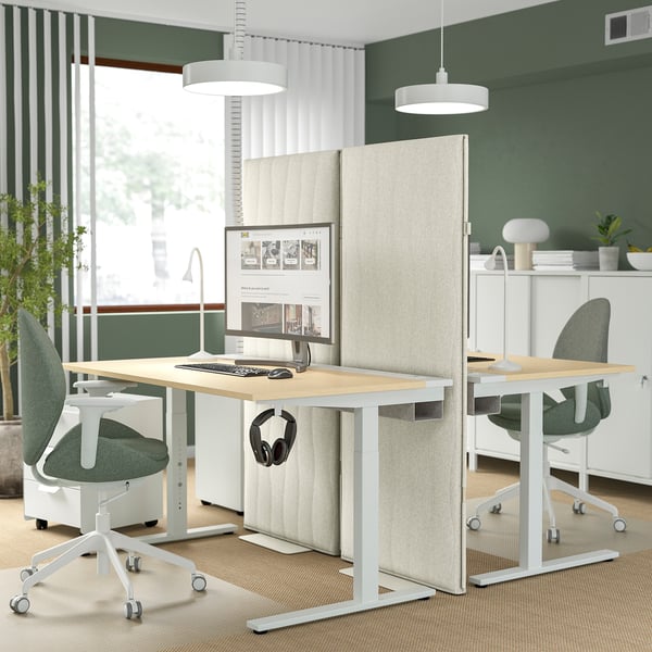MITTZON Acoustic screen, floor standing, Gunnared beige, 27 1/2x61 3/4 "