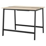 MITTZON Conference table, birch veneer/black, 55 1/8x42 1/2x41 3/8 "