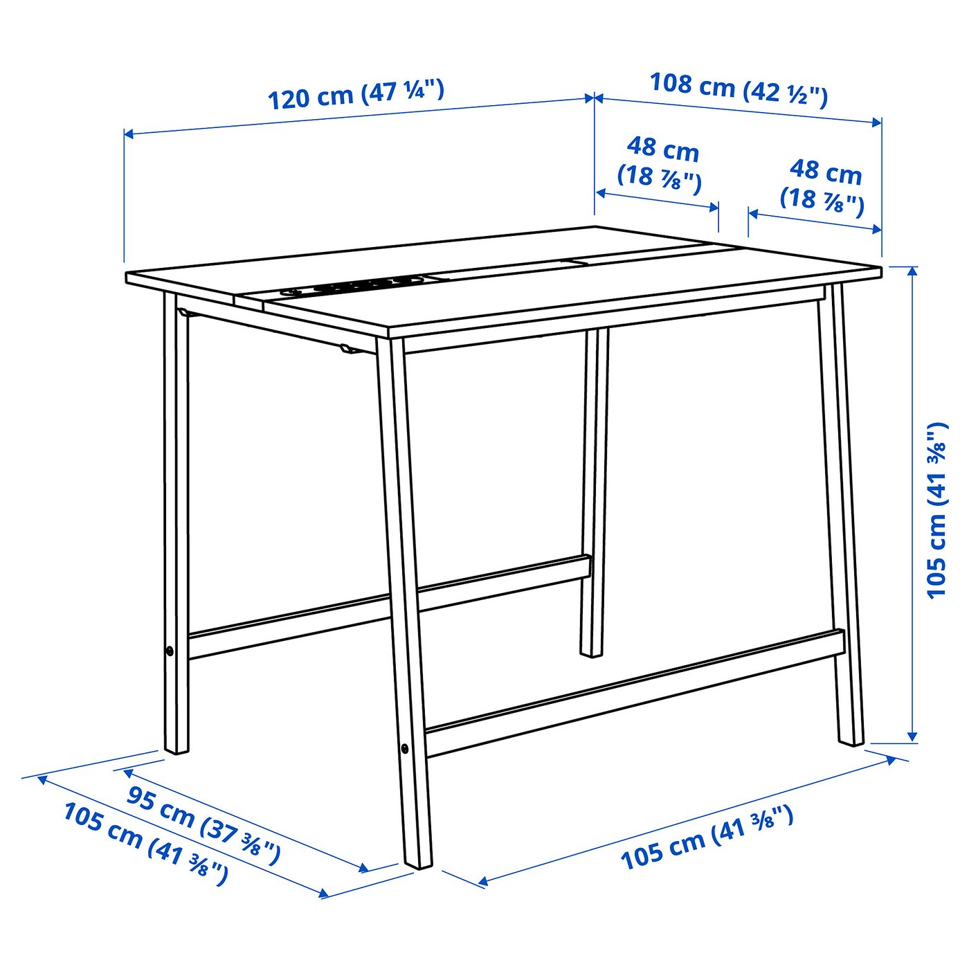 IKEA ホワイト 長方形テーブル MDF製　チャオ様 ÄMMARYD coffee table, white, 385/8x231/4