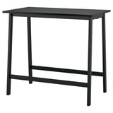 MITTZON Conference table, black stained ash veneer/black, 47 1/4x26 3/4x41 3/8 "