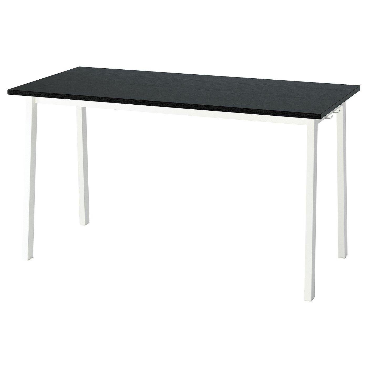 MITTZON conference table, black stained ash veneer/white, 551