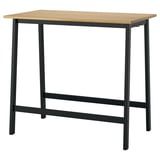 MITTZON Conference table, oak veneer/black, 47 1/4x26 3/4x41 3/8 "