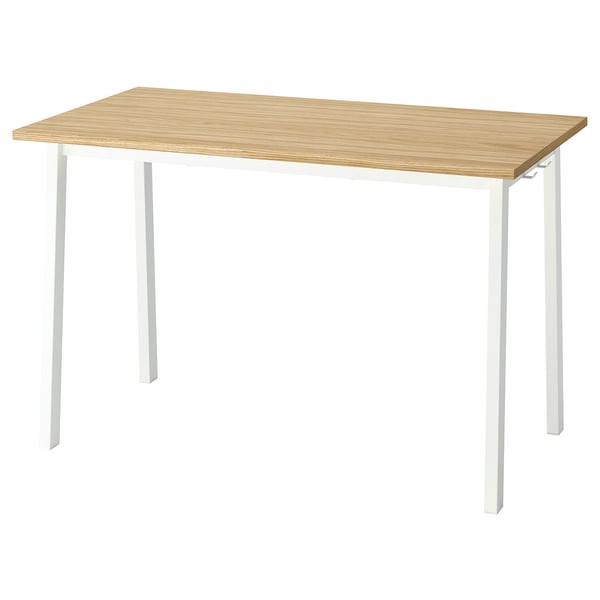 MITTZON Conference table, oak veneer/white, 47 1/4x26 3/4x29 1/2 "