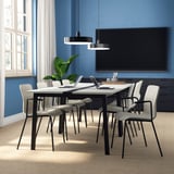 MITTZON Conference table, white/black, 47 1/4x42 1/2x29 1/2 "