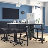 MITTZON Conference table, white/black, 55 1/8x42 1/2x41 3/8 "