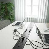 MITTZON Conference table, white/black, 47 1/4x42 1/2x29 1/2 "