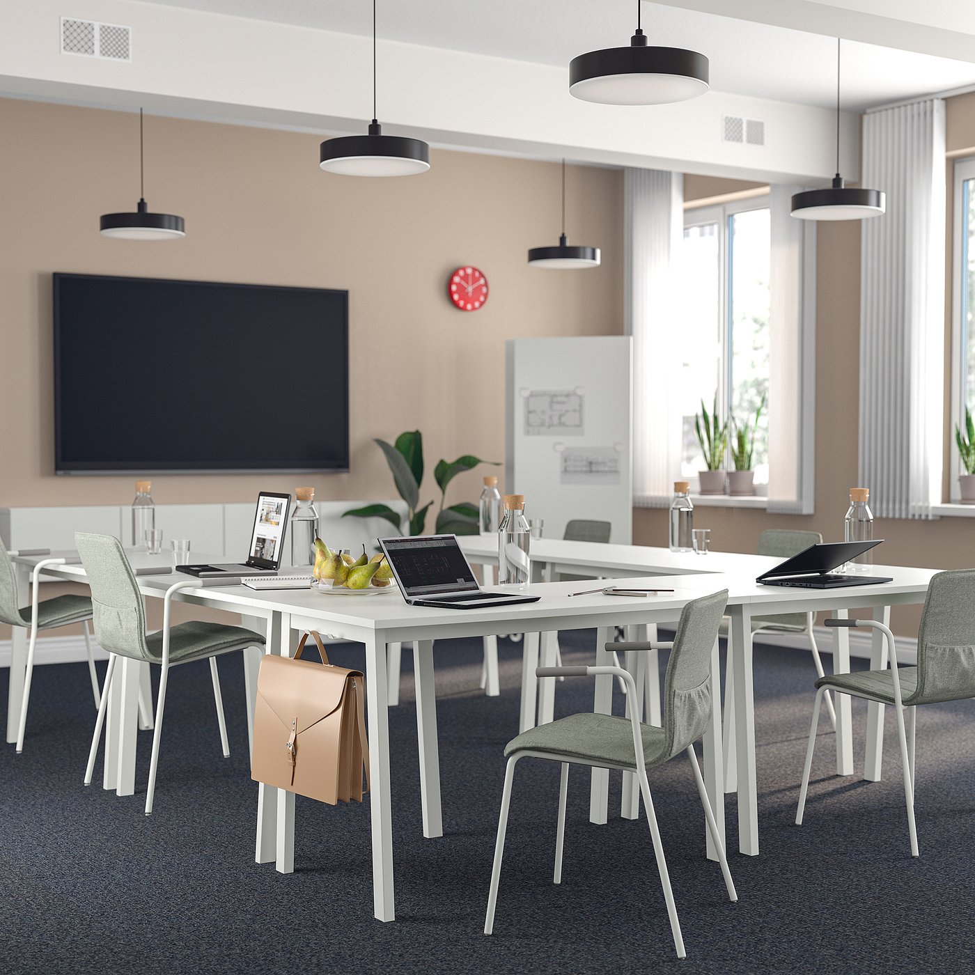 MITTZON conference table, white, 471/4x263/4x291/2