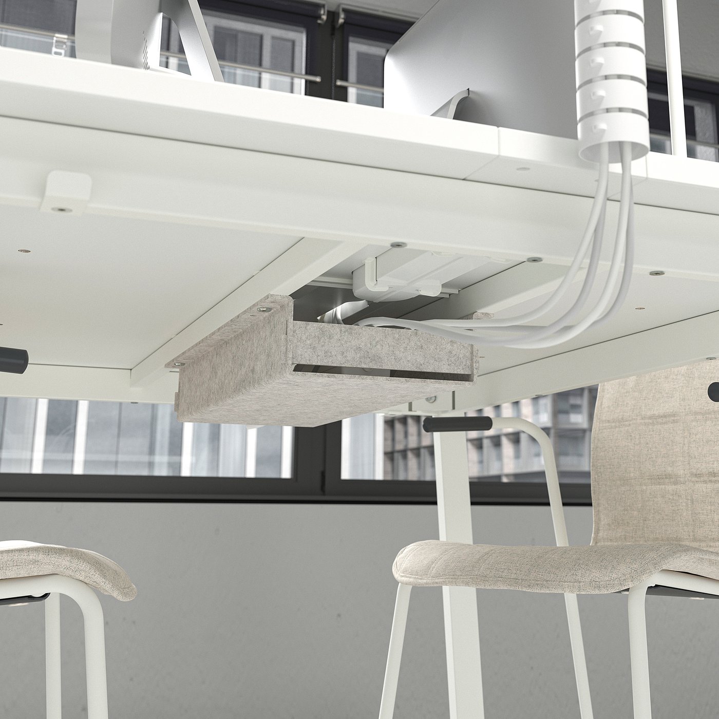 MITTZON conference table, white, 551/8x421/2x291/2