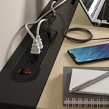 MITTZON Desk sit/stand, electric birch veneer/black, 47 1/4x23 5/8 "