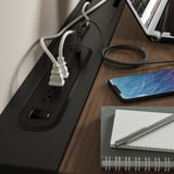 MITTZON Desk sit/stand, electric walnut veneer/black, 47 1/4x23 5/8 "