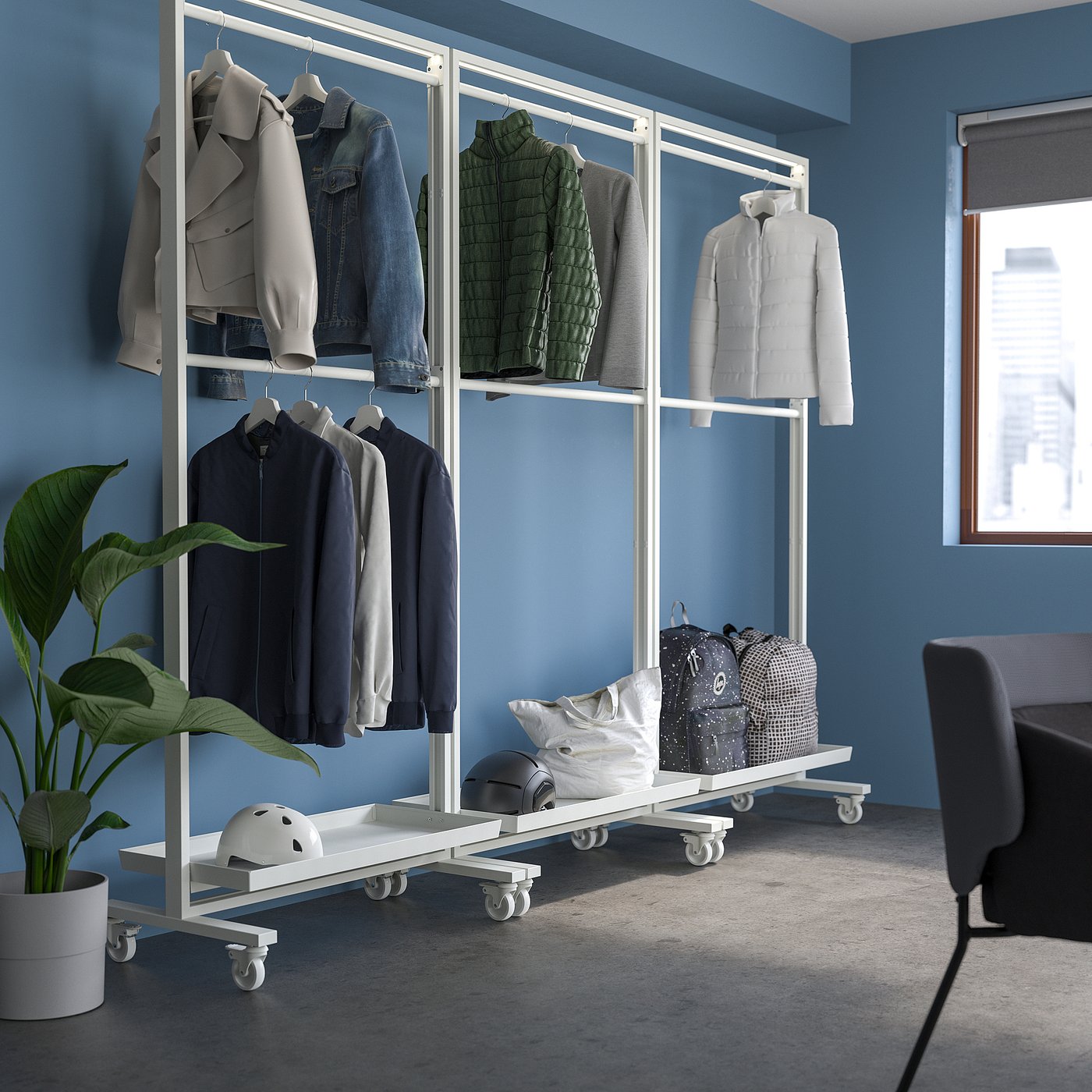 IKEA
HAVSTA ハーヴスタ
収納コンビネーション ガラス引き戸付き、白 KALLAX insert with lockable door, white, 13x13