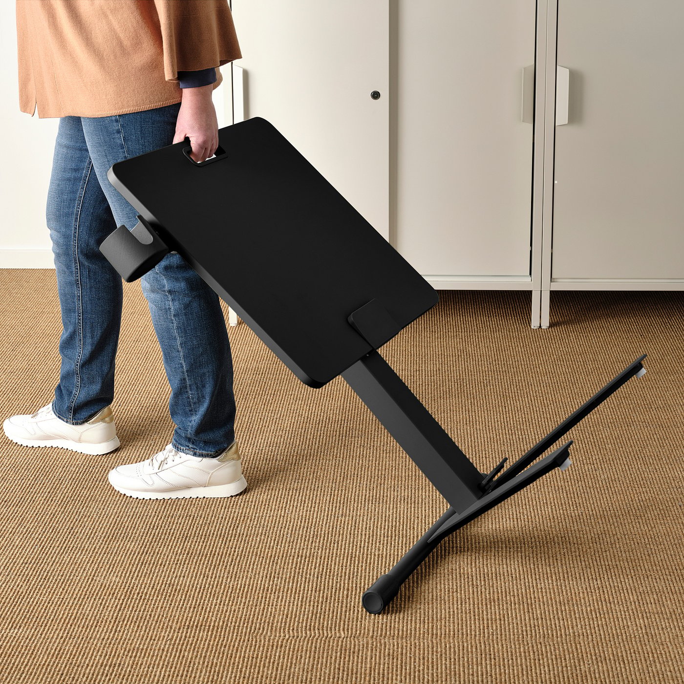 MITTZON laptop table with casters, black, 26x195/8