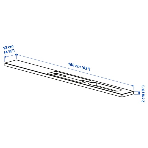 Illustration with measurements for the product: MITTZON.