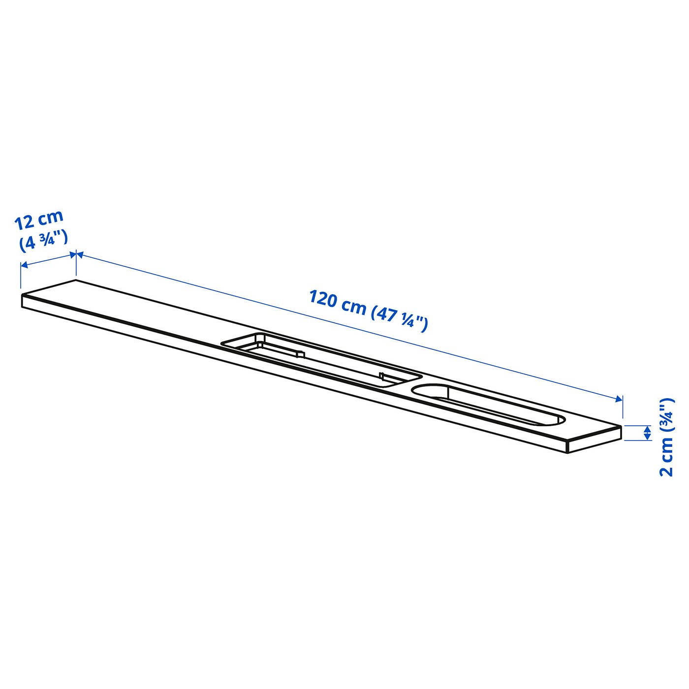 MITTZON plug-in module, white, 471/4x43/4