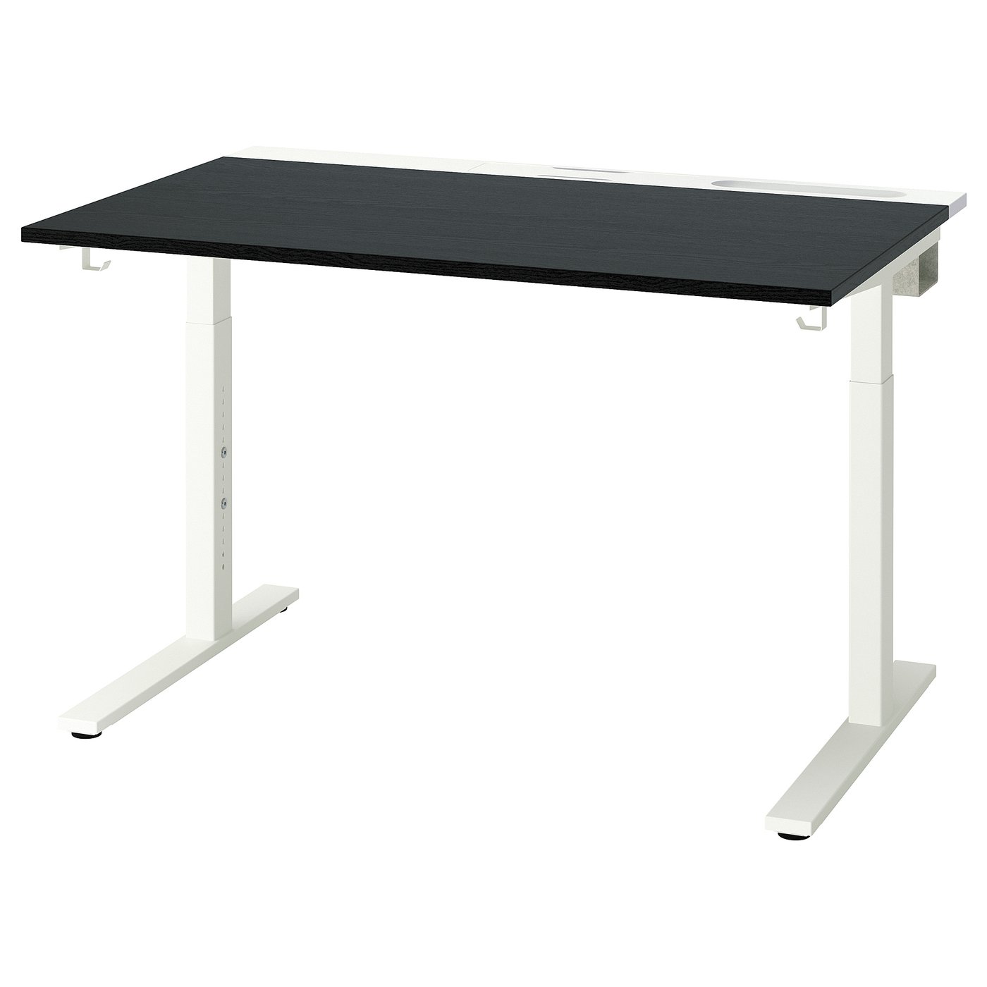 MITTZON table top, black stained/ash veneer, 471/4x263/4