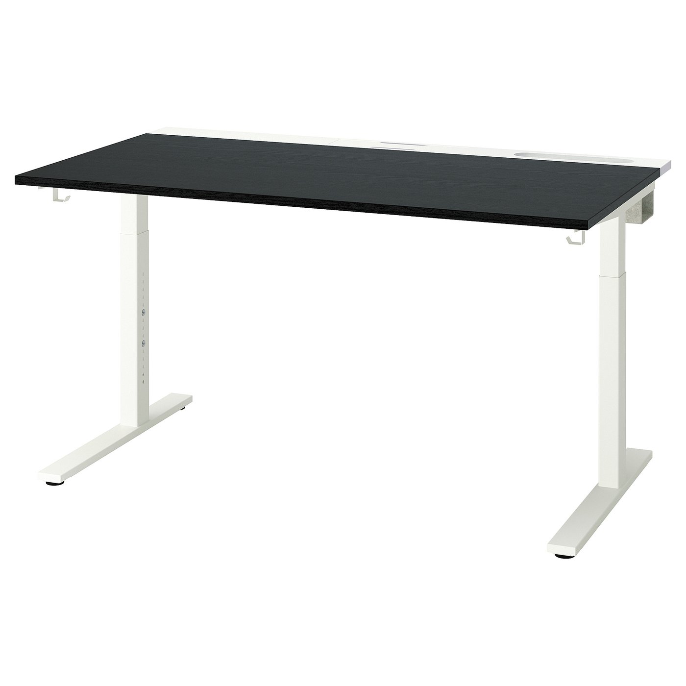 MITTZON table top, black stained/ash veneer, 551/8x263/4