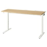 MITTZON Table top, oak veneer, 55 1/8x18 7/8 "