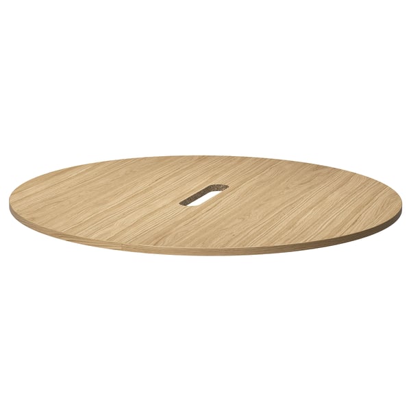 MITTZON Tabletop, round/oak veneer, 47 1/4 "
