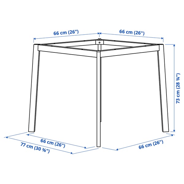 MITTZON Underframe f round conference table, white, 29 7/8x29 7/8x28 3/4 "
