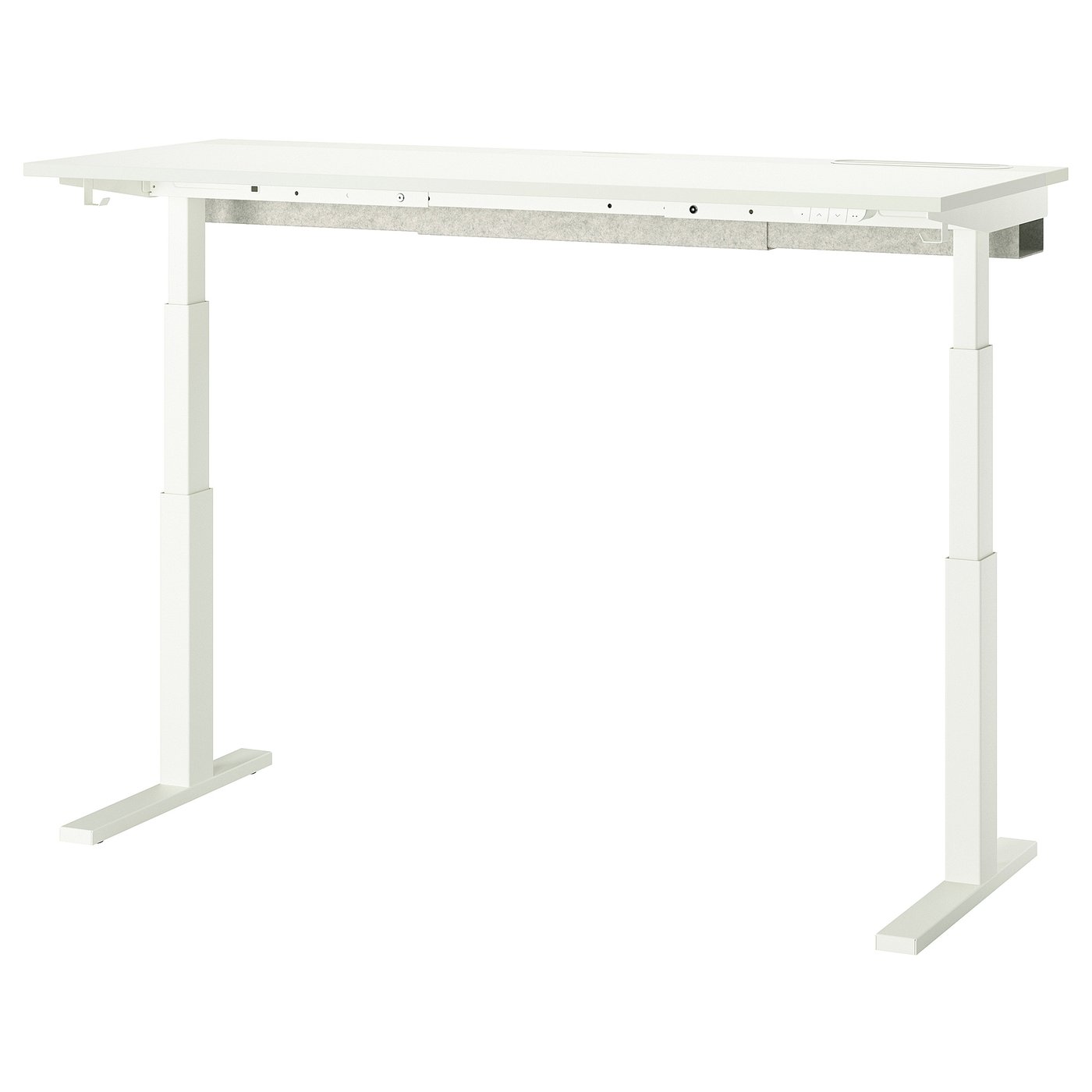 テン MITTZON underframe for sit/stand desk, electric/white, 471/4