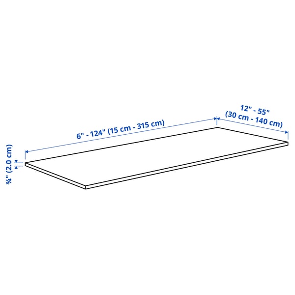MÖCKLARP Custom countertop, matte white marble effect/high pressure porcelain, 3/4 "