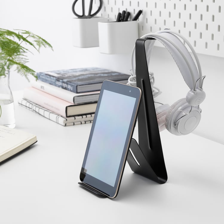 MÖJLIGHET Headset and tablet stand, black IKEA