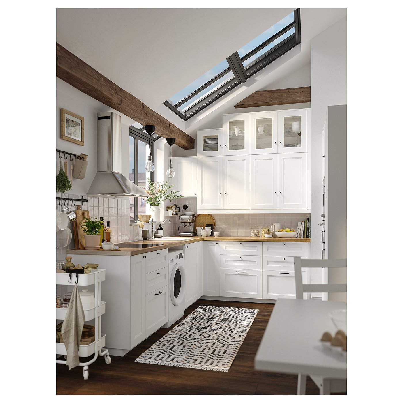 IKEAモルゲルワゴン MÖLLEKULLA countertop, oak/veneer, 98x11/2