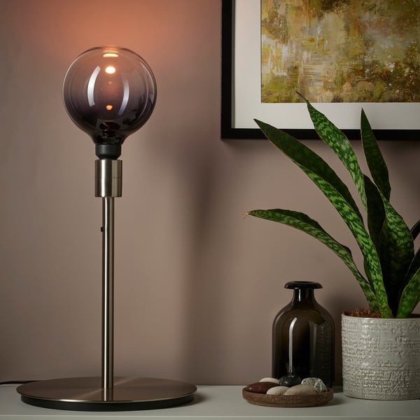 MOLNART LED bulb E26 100 lumen, globe/black clear glass, 6" IKEA