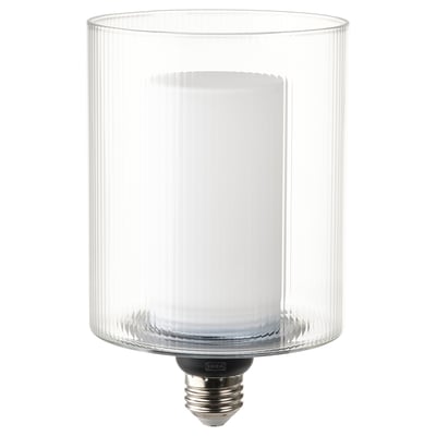 MOLNART LED bulb E26 150 lumen, cylinder glass/stripe, 4 "