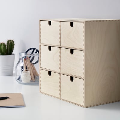 MOPPE Mini storage chest, birch plywood, 12 ¼x7x12 5/8 "