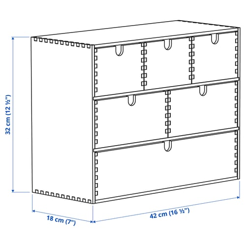 MOPPE Mini storage chest, birch plywood, 16 ½x7x12 5/8 "