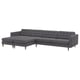 MORABO 5-seat sofa with chaises, Gunnared dark gray/wood