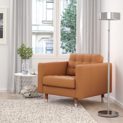 MORABO Armchair, Grann/Bomstad golden brown/metal