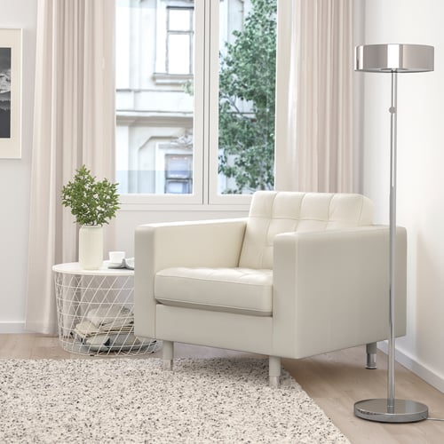 MORABO Armchair, Grann/Bomstad white/metal IKEA