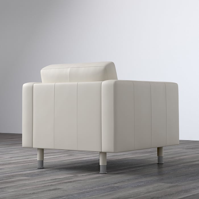MORABO Armchair, Grann/Bomstad white/metal IKEA