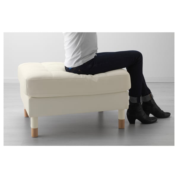 MORABO Ottoman, Grann/Bomstad white, Length 30 3/8" Height 18 1/2
