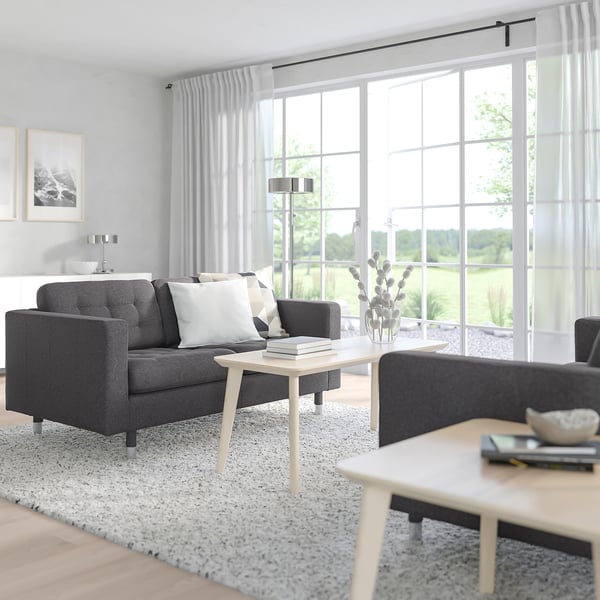 MORABO Loveseat, Gunnared dark gray/metal