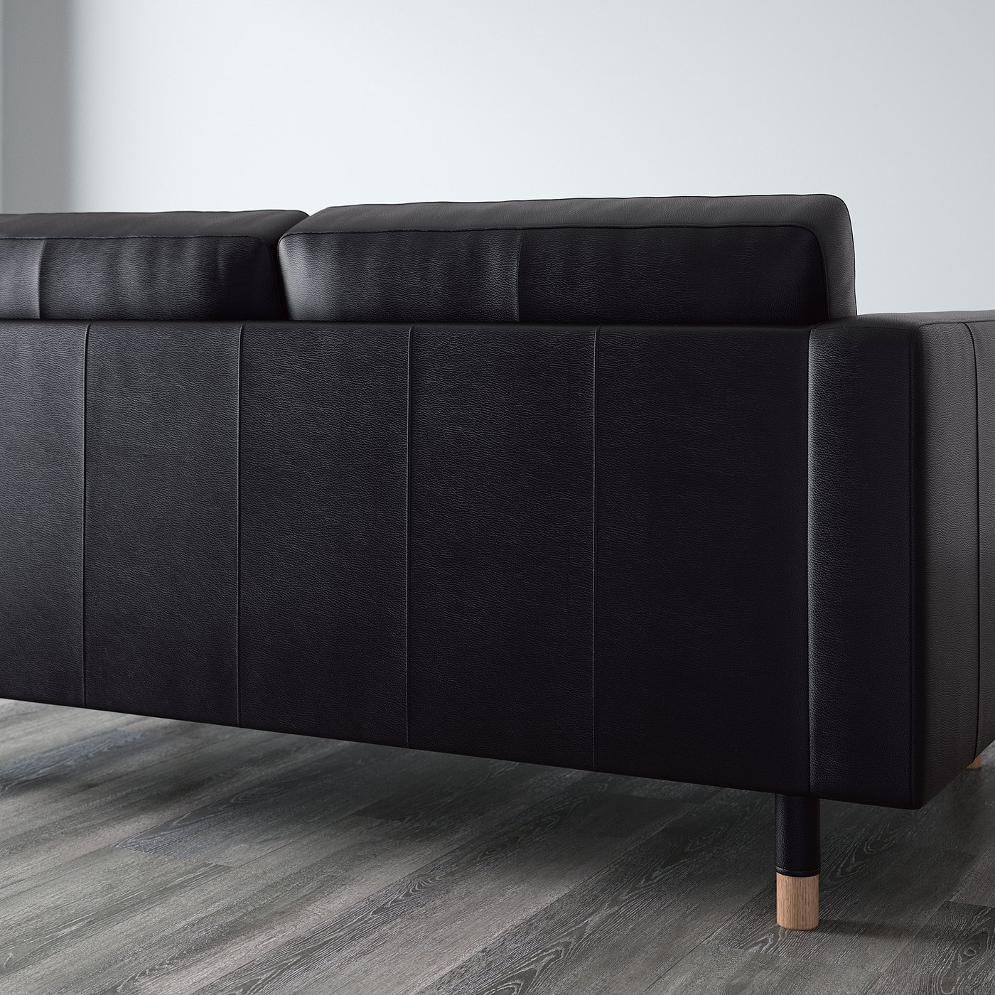 MORABO sectional, 4-seat, with chaise/Grann/Bomstad black/wood - IKEA
