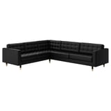 MORABO Sectional, 5-seat corner, Grann/Bomstad black/wood